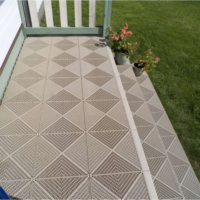 Mats Inc. Bergo Unique 14.9" x 14.9" Garage Flooring Drain Tiles Wayfair